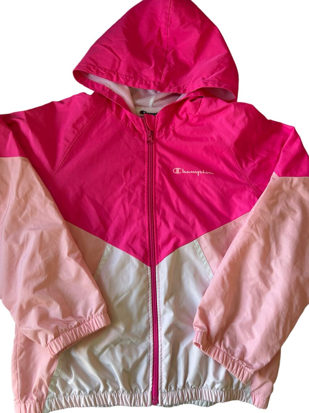 Champion pink light weight zip jacket size XL